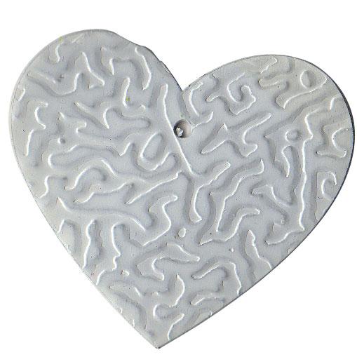 white tin heart