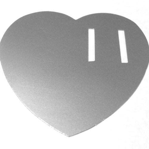silver paper heart tag