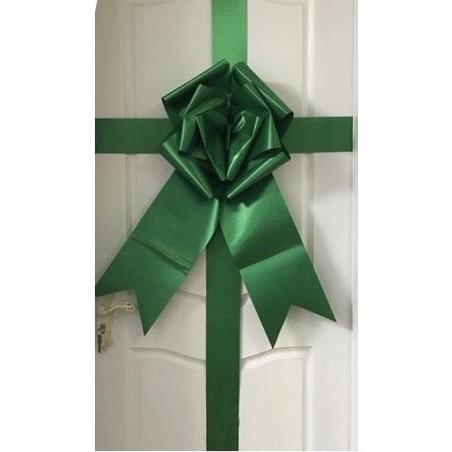 green giant door bow cherry ribbon big bow