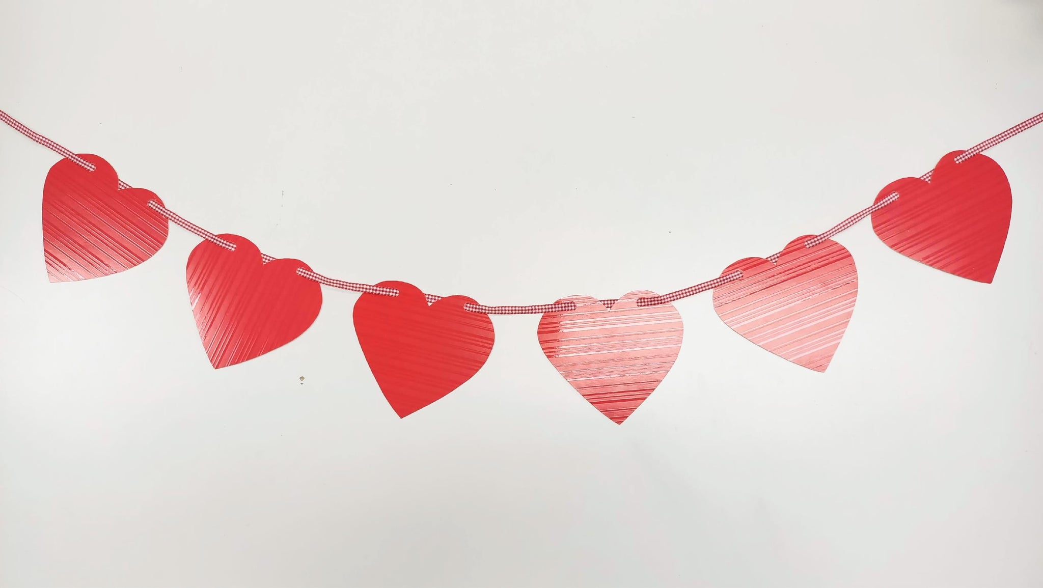 heart bunting valentines diy craft ribbon