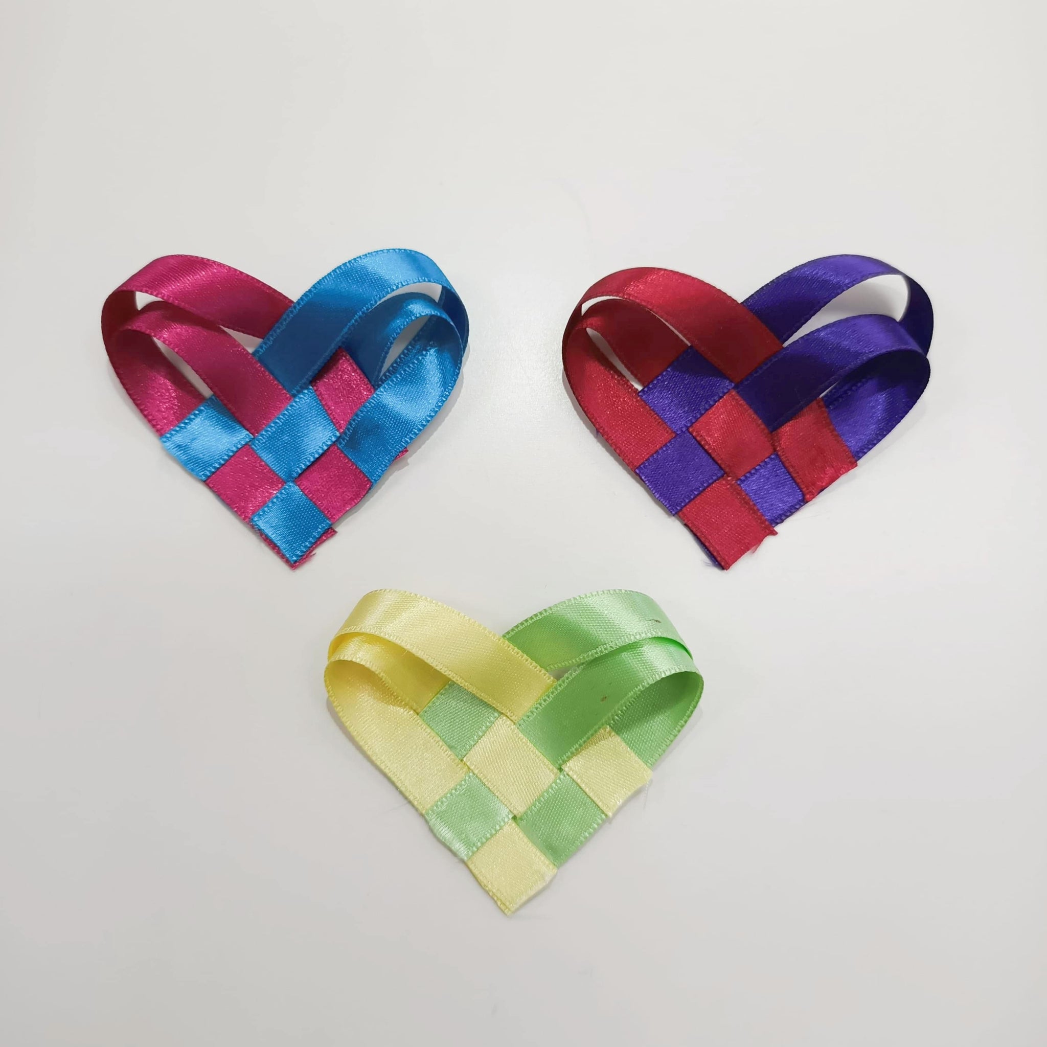 Woven Heart Ribbon Valentines Day Craft DIY