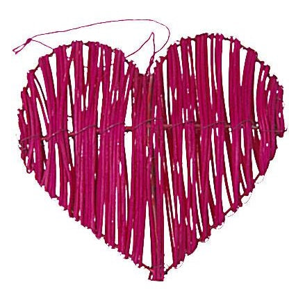 heart rattan fuchsia 