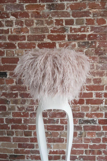 blush ostrich feathers