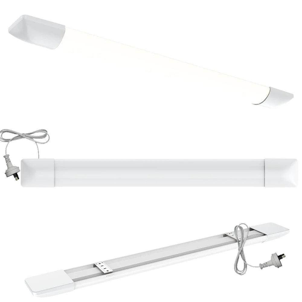 DIY Plug & Play Slimline LED Batten Light 18w or 36w, 2 or 4 Foot