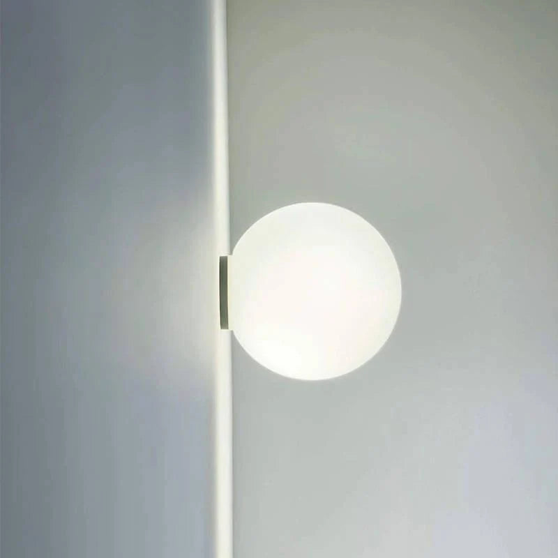 Orb Flush Vanity Wall Light in White, Chrome Or Dark Bronze