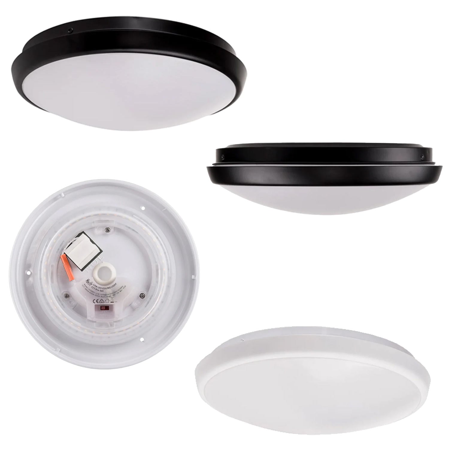 Ostron LED Oyster Light CCT 12w/18w/28w in Black or White Havit Lighting - HV588XT