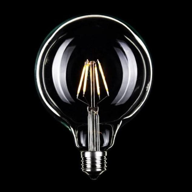 4w E27 LED Filament Globe Dimmable 400 Lumens PL-GLOBE-G125 - Lighting Outlet