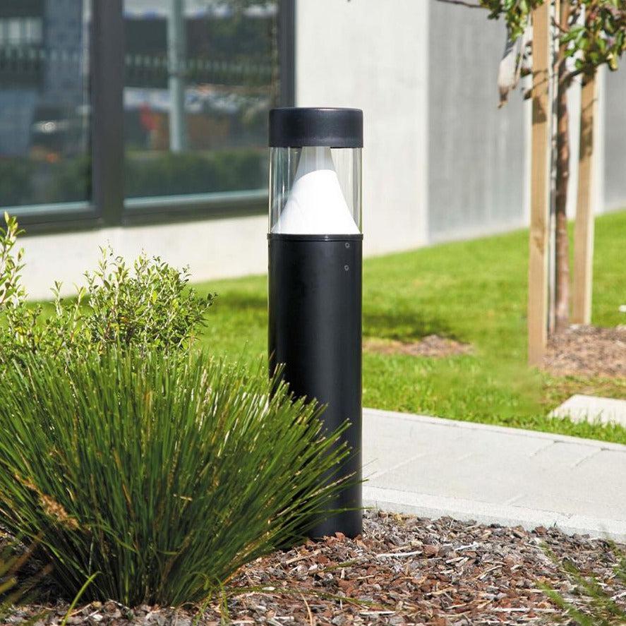 Eclipse LED Bollard 22w in Black Silver The Lighting Outlet