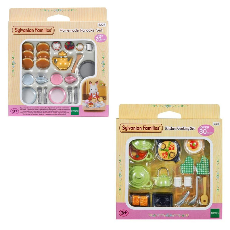 sylvanian families kitchen cooking set