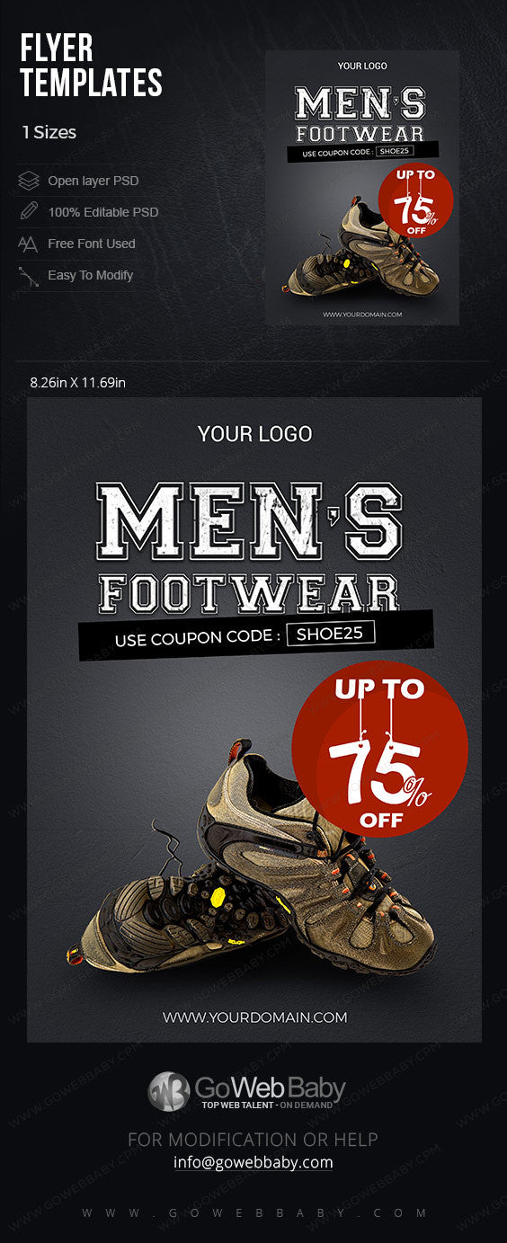 Flyer Templates - Shoes for Men for 