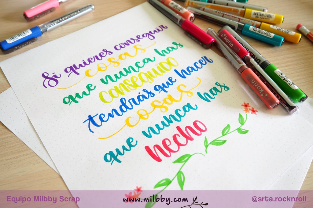 Lettering con los Rotuladores Karin Brushmarker Pro