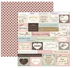 papeles de scrapbooking a doble cara estampados