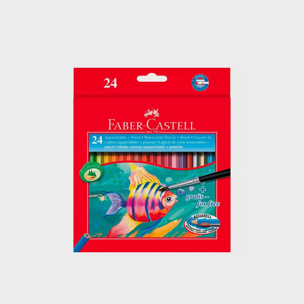 Caja de 24 Lápices Acuarelables Serie Roja Faber Castell