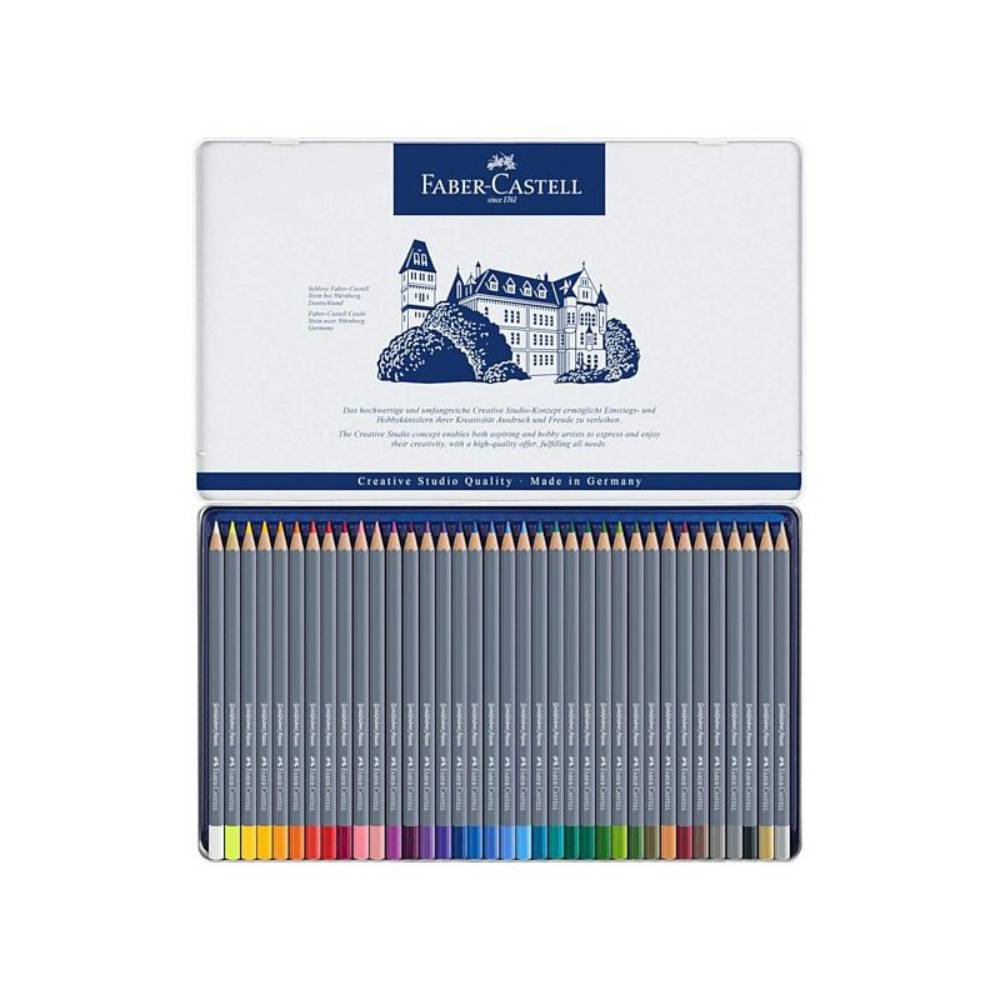 Caja Metálica 36 Lápices Acuarelables Goldfaber Faber Castell