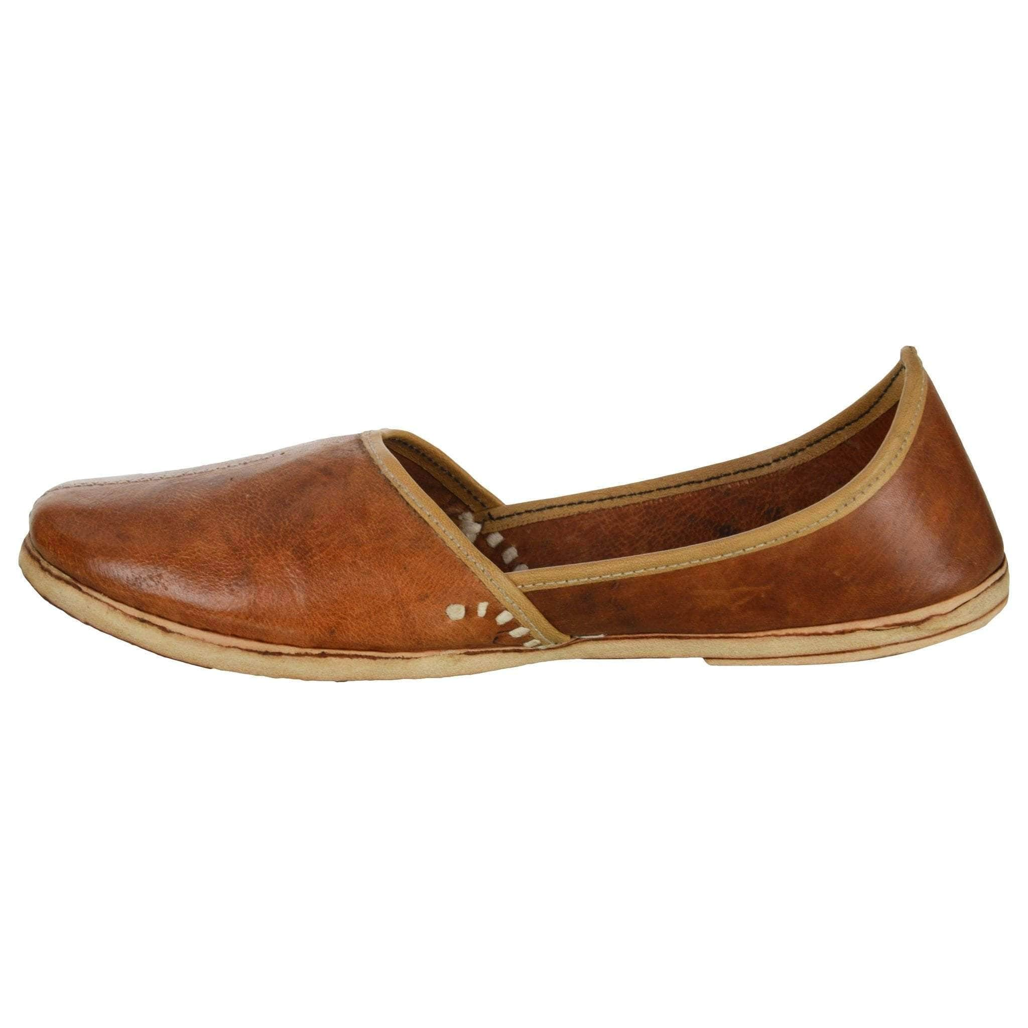 Buy Natural Leather Round Men's Punjabi 