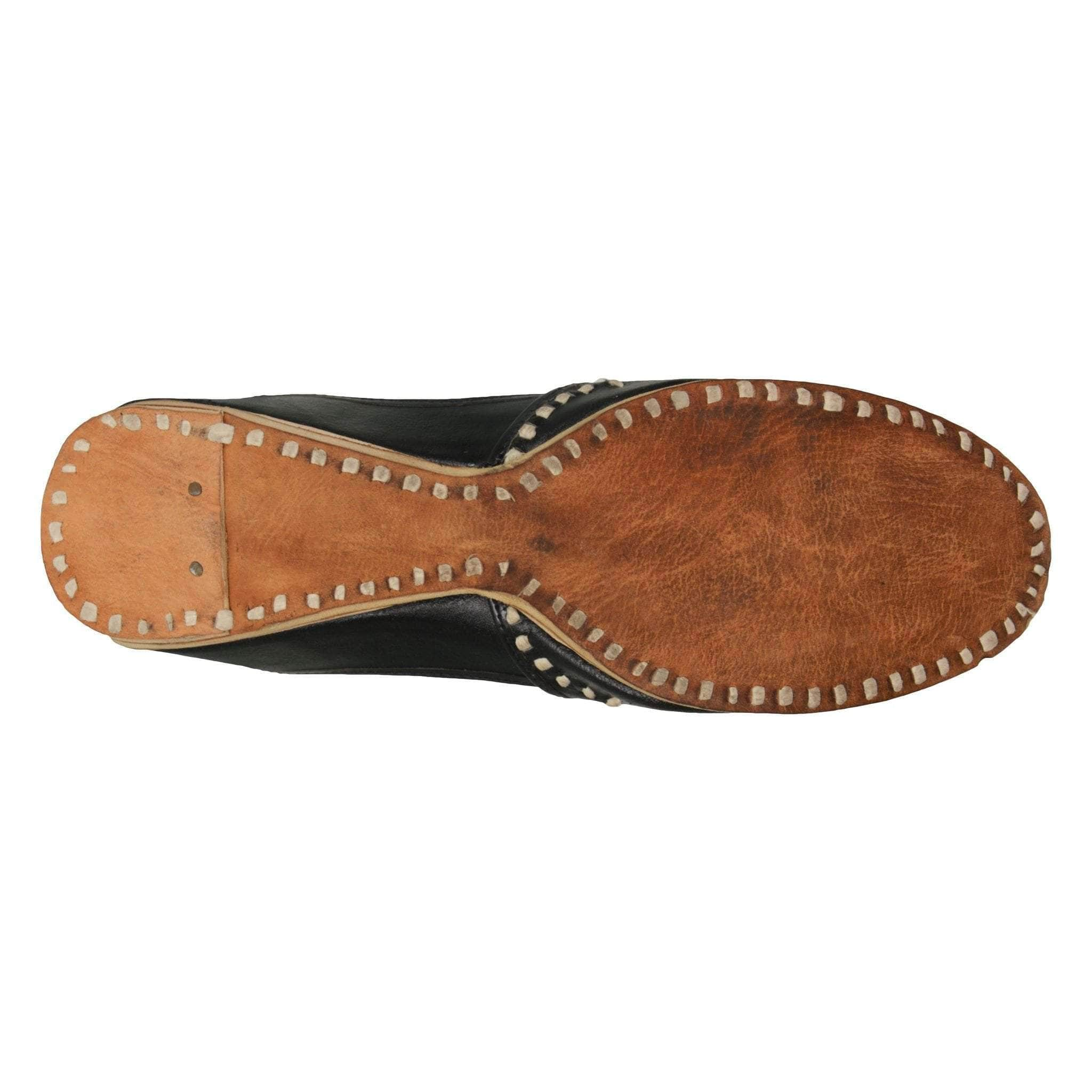 Buy Black Leather Round Men's Punjabi 