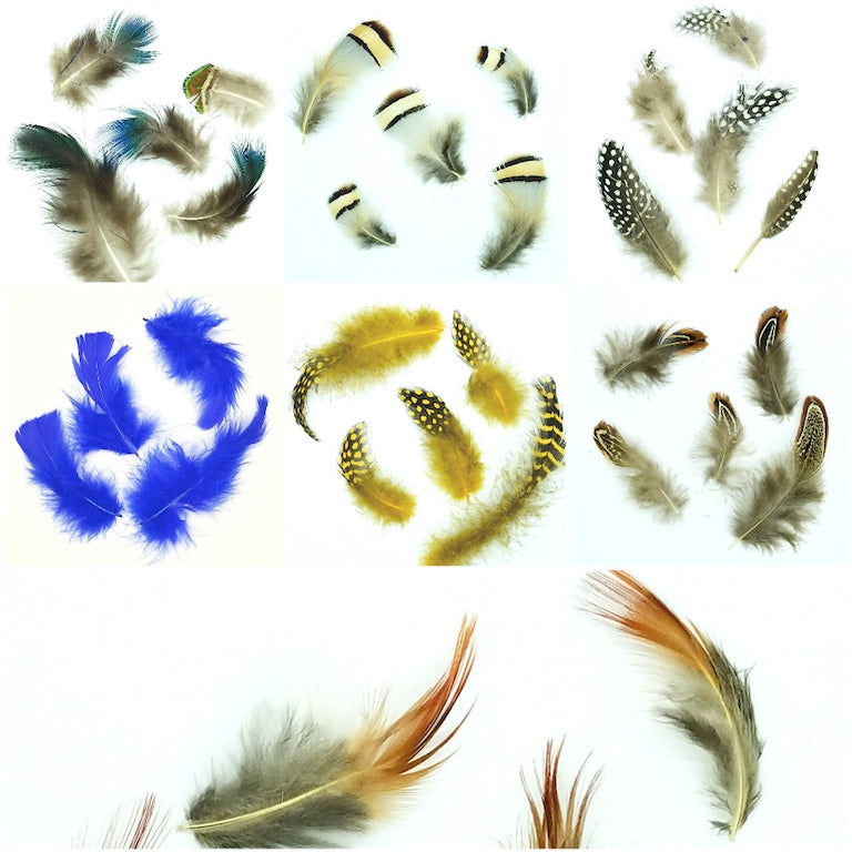 Turkey Plumage, Dyed T-Base per Ounce (CHOOSE YOUR COLOR)