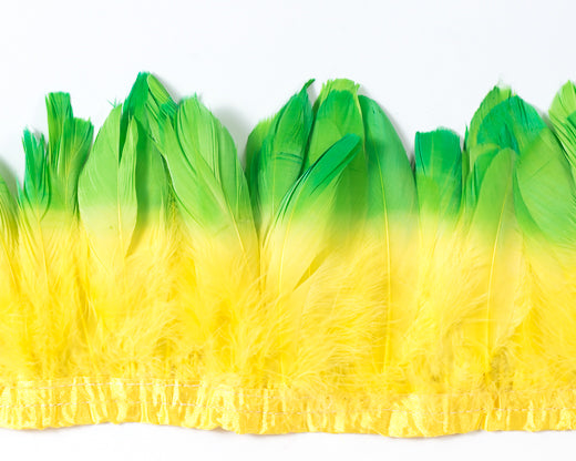 Lime and Yellow Nagorie Feathers by the Yard – Schuman Feathers