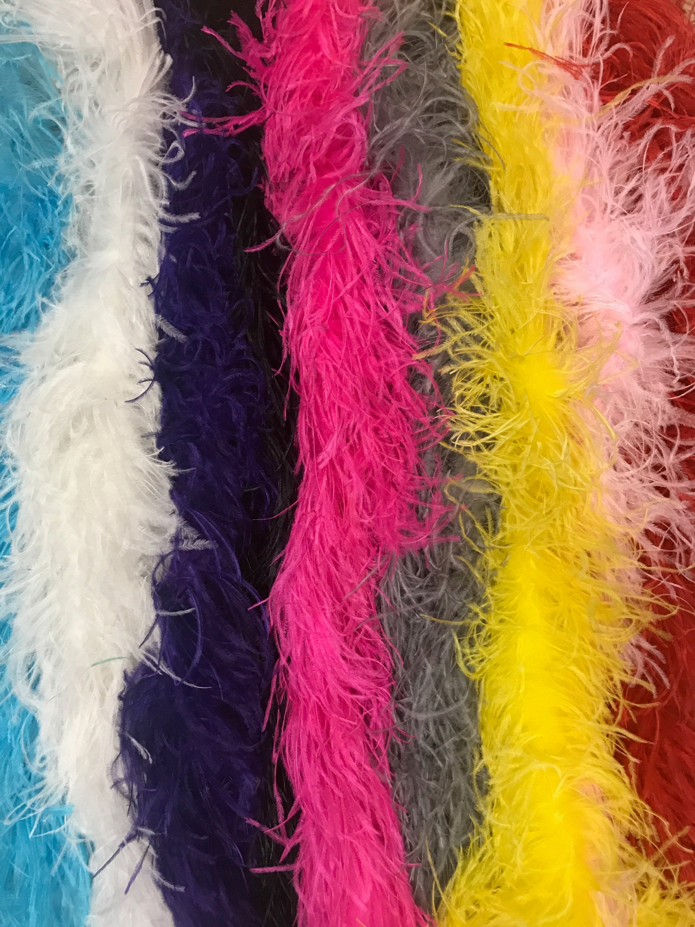 30 ply White Ostrich Feather Boa 2 Yards