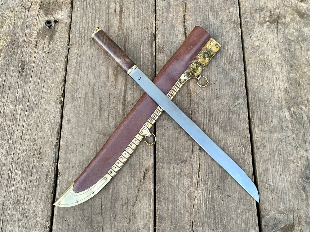 Petit couteau Viking Seax, manche en os, IXe-Xe siècles