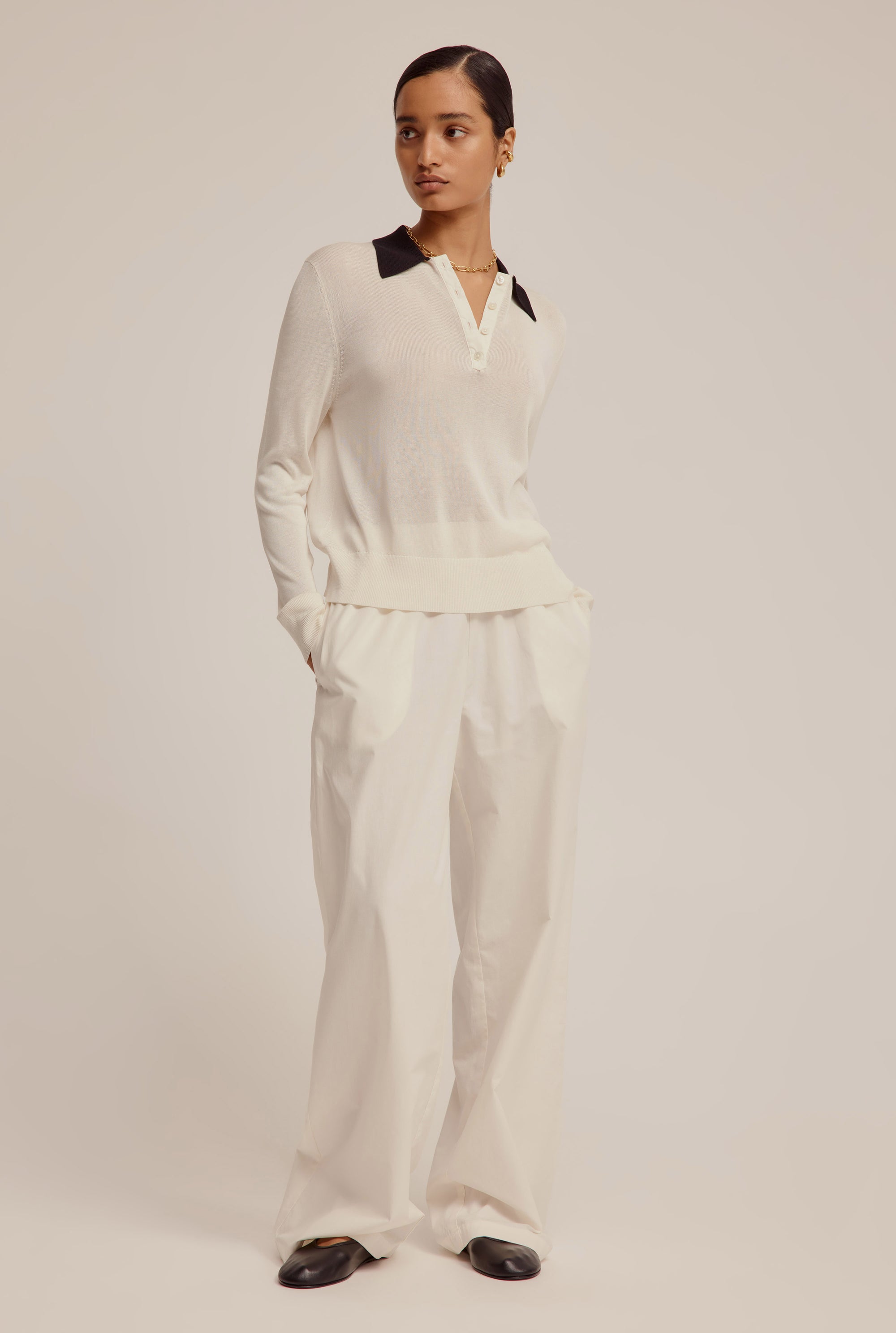 Venroy - Womens Womens Heavy Poplin Pant in Antique White | Venroy ...