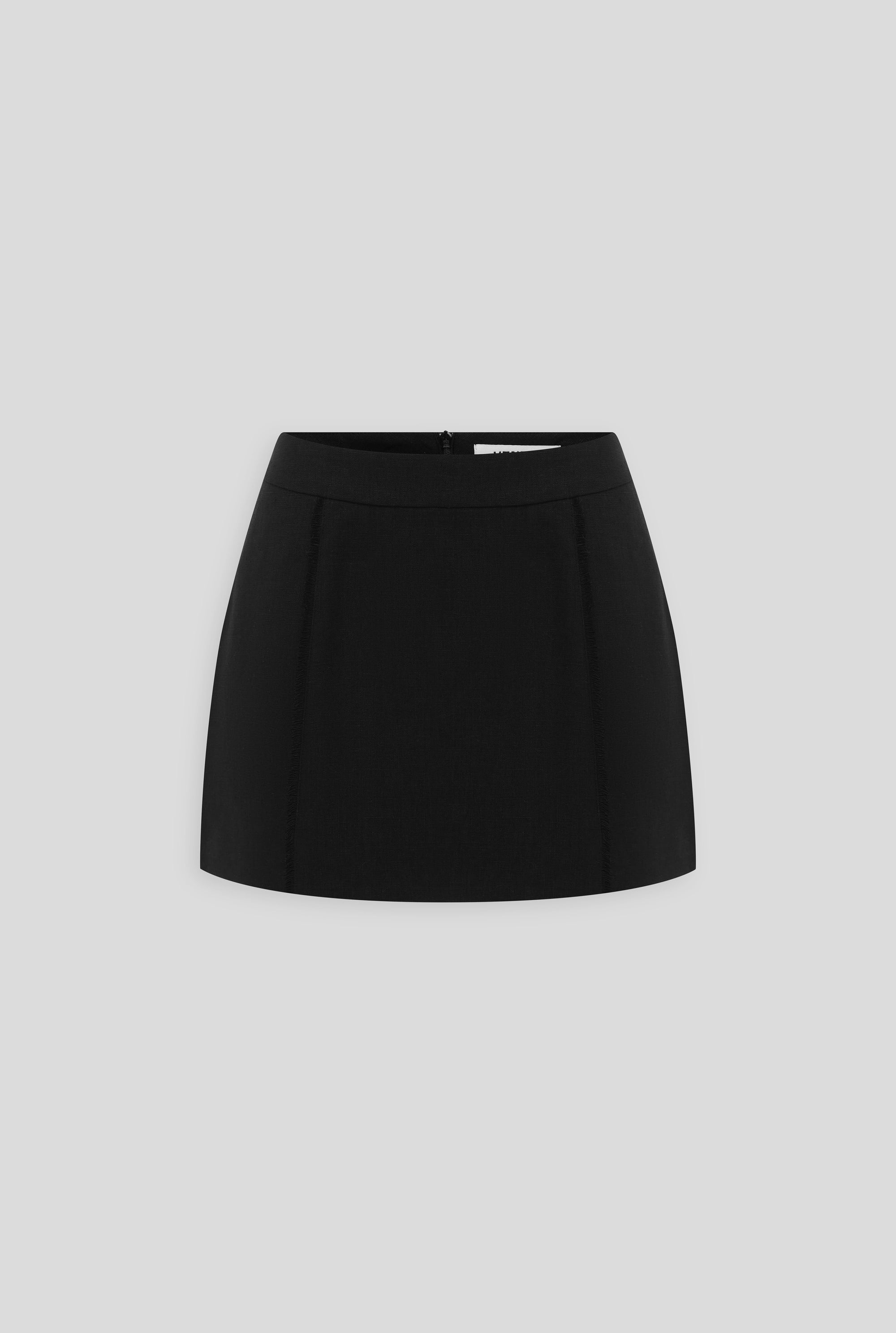Venroy - Womens Tailored Linen Mini Skirt in Black | Venroy | Premium ...