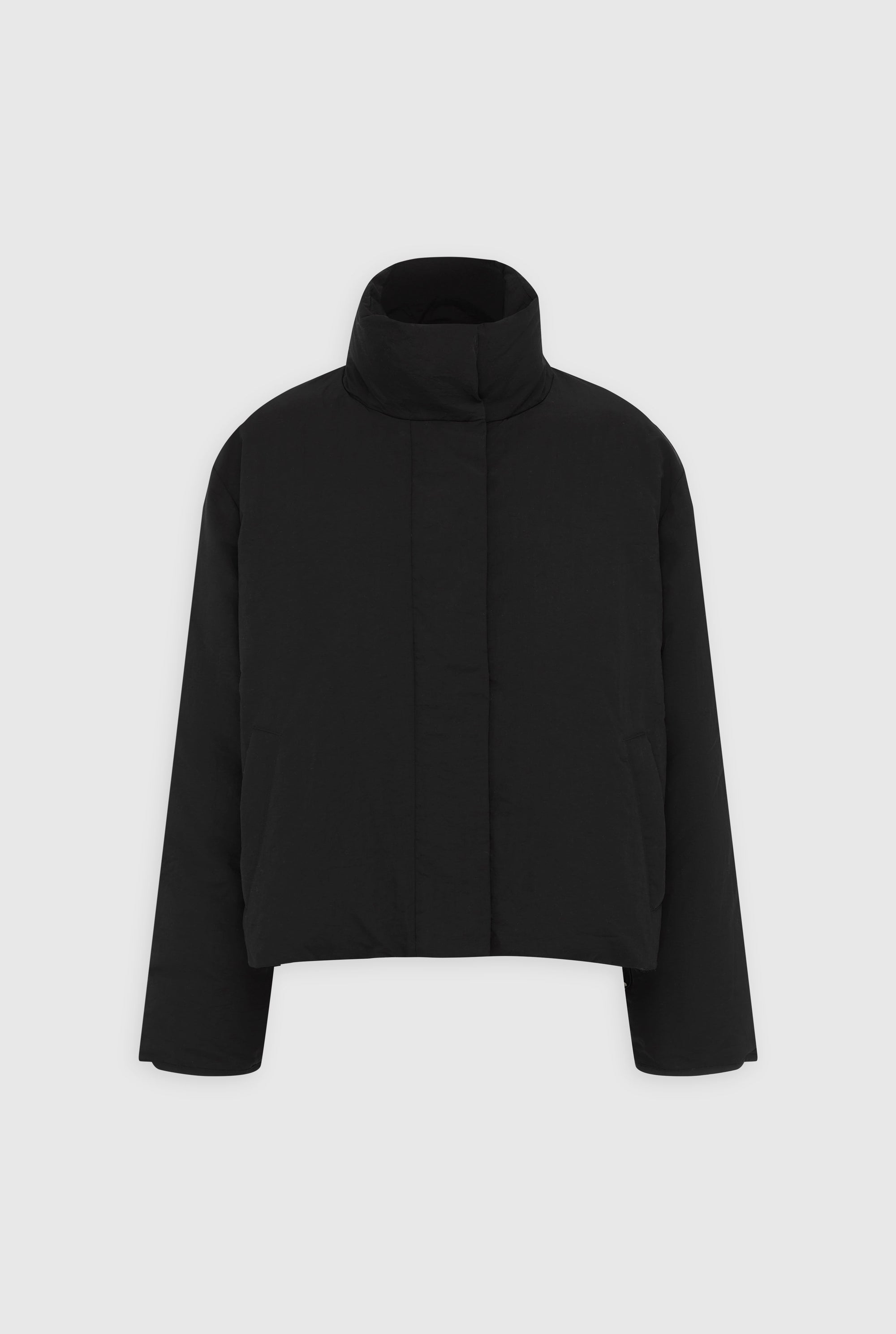 Nylon Puffer Jacket in Black | Venroy | Premium Leisurewear designed in ...