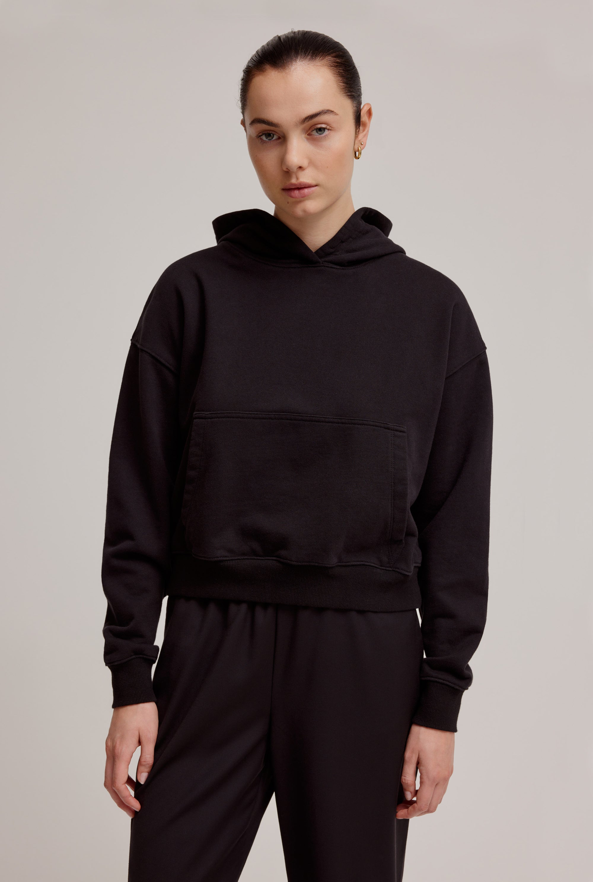 Track Hoodie in Black | Venroy | Premium Leisurewear designed in Australia