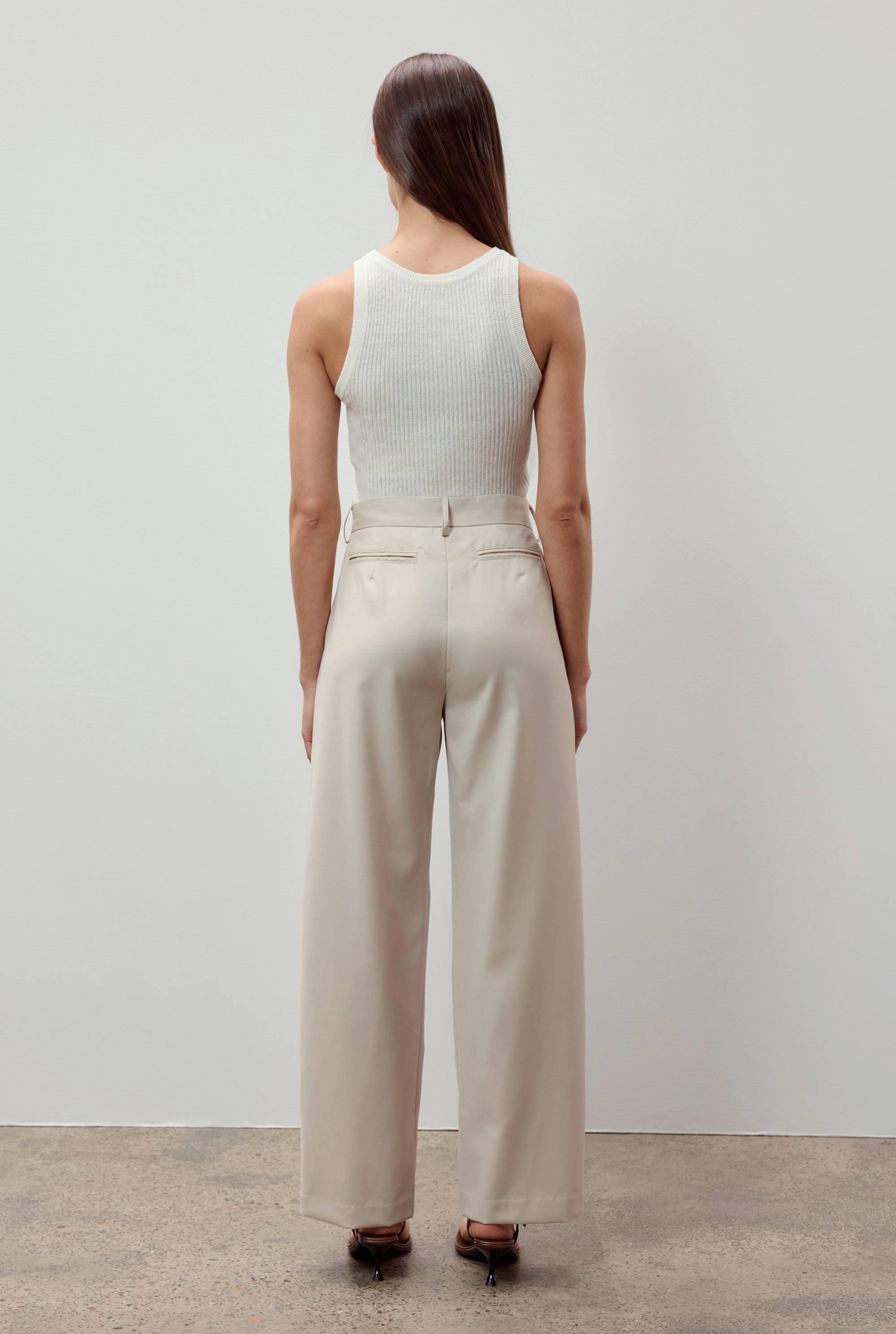 The latest wide leg trousers in wool for women  FASHIOLAin