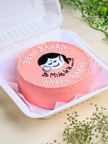 Sister Meme Rakhi Cake
