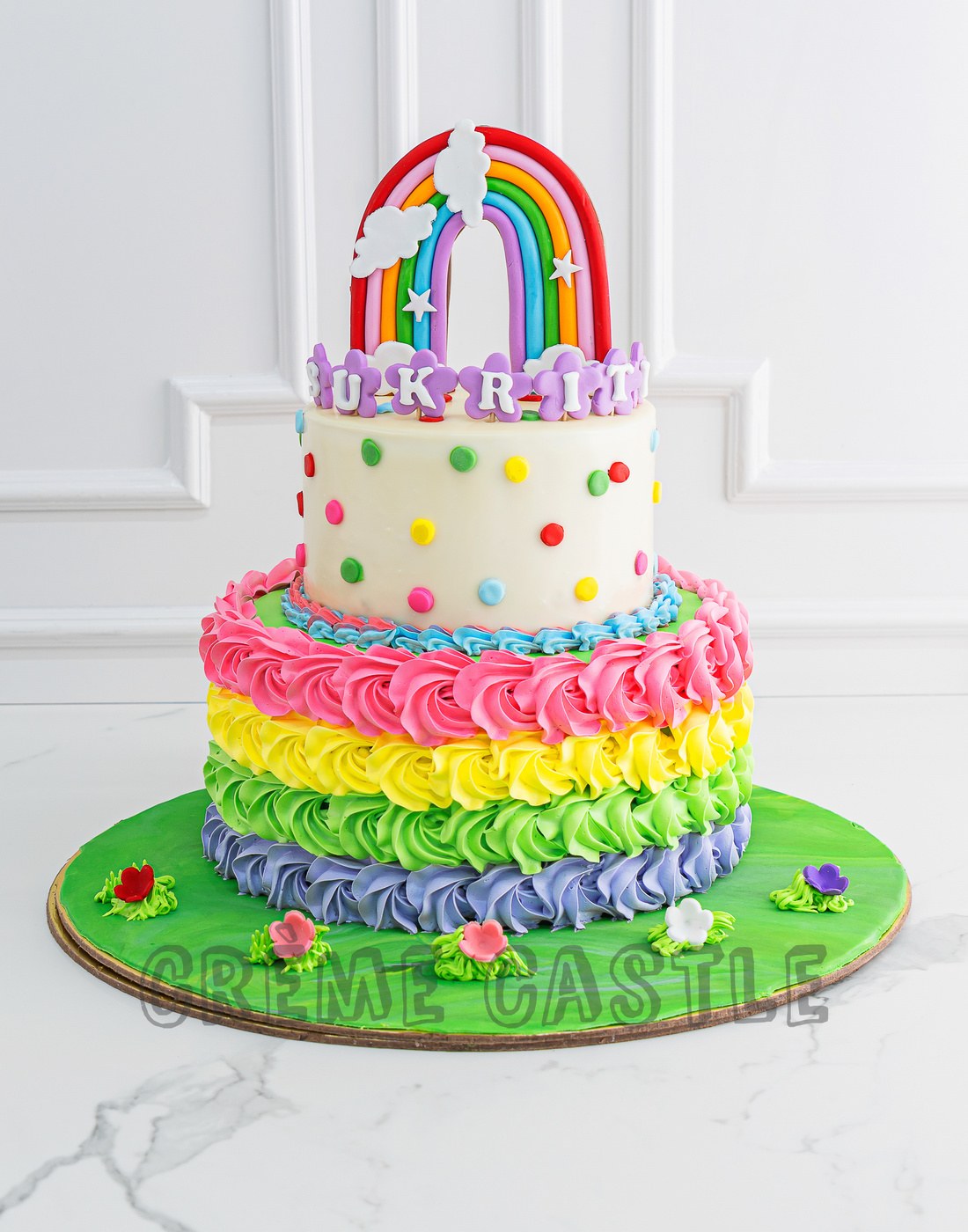 Rainbow Cake - Dough and Cream