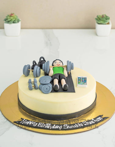 Healthy Treats by Swati - Health is wealth...gym freak birthday boy...Gym  theme cake 𝐖𝐡𝐨𝐥𝐞 𝐖𝐡𝐞𝐚𝐭 𝐂𝐚𝐤𝐞 𝐰𝐢𝐭𝐡 𝐬𝐰𝐞𝐞𝐭𝐧𝐞𝐬𝐬 𝐨𝐟  𝐁𝐫𝐨𝐰𝐧 𝐒𝐮𝐠𝐚𝐫. We customize cake according to your taste and  preferences. Our agenda