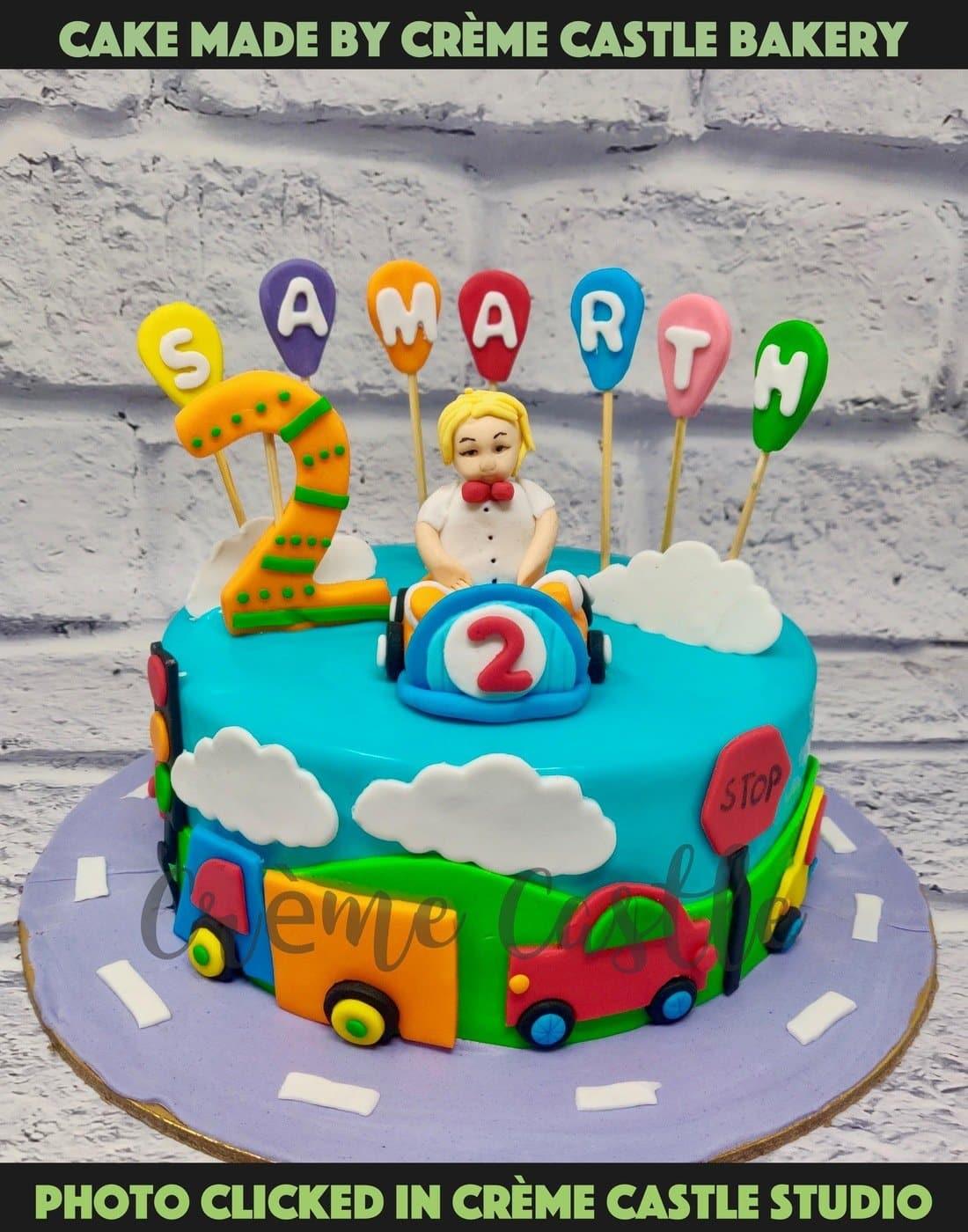 Birthday Cake Designs For Baby Boy - Car theme Cakes with Balloons ...