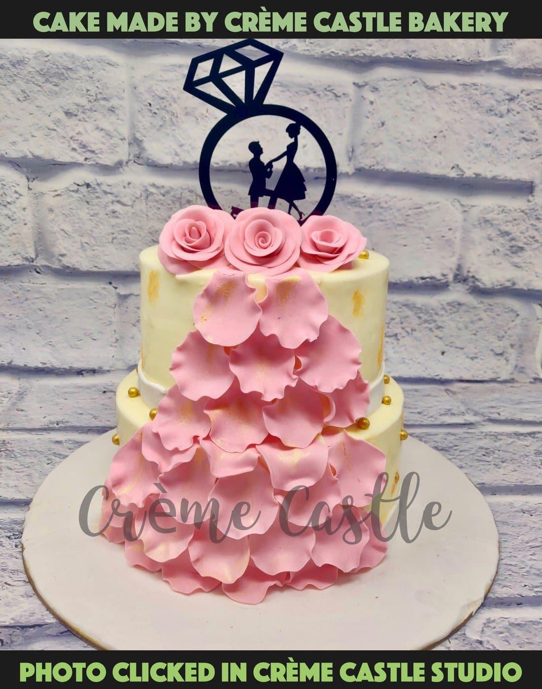 Floral Petals Cake. Wedding Cake. Engagement Cake. Noida Gurgaon ...