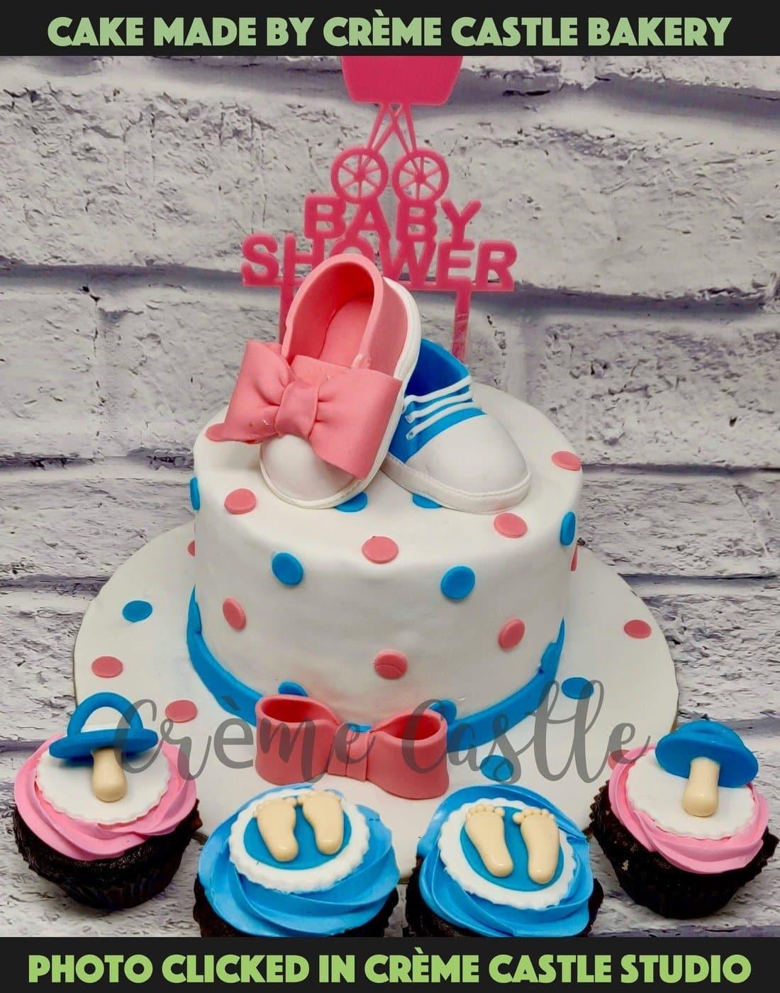 Red and blue baby shower