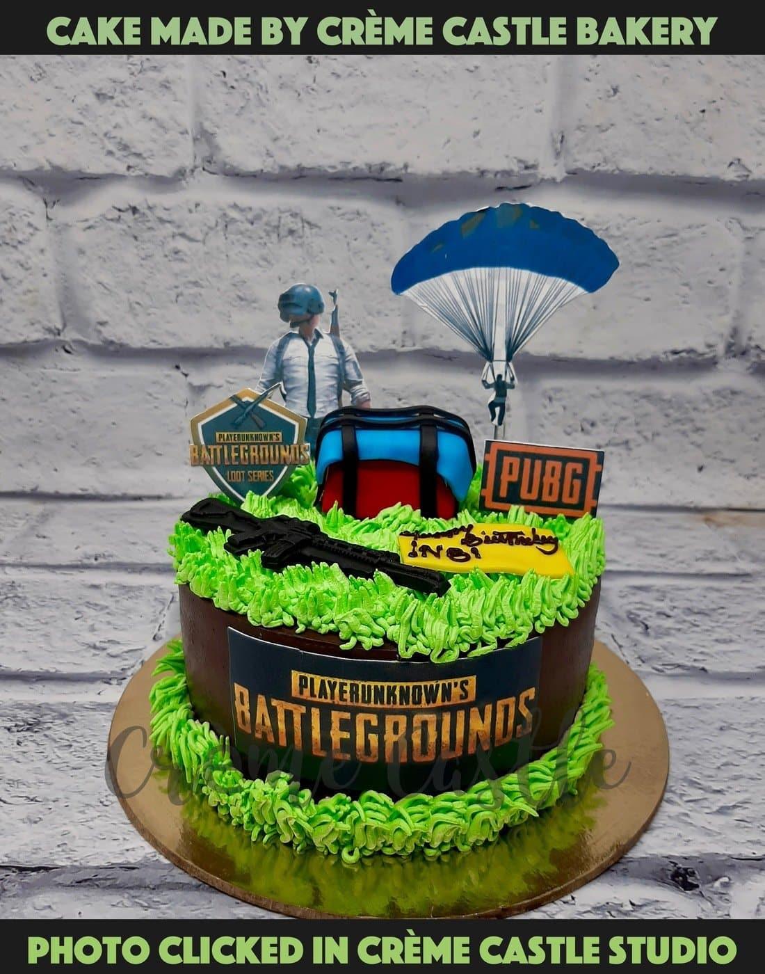 PUBG theme cake – Creme Castle