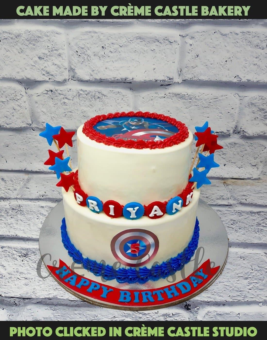 Captain America Themed Cake - EXUN CAKES & Balloons | Facebook