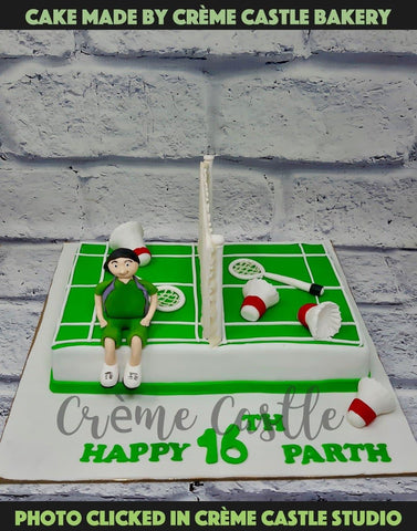 Badminton Theme Cake | Badminton foudant Cake | Badminton Birthday Cake -  YouTube