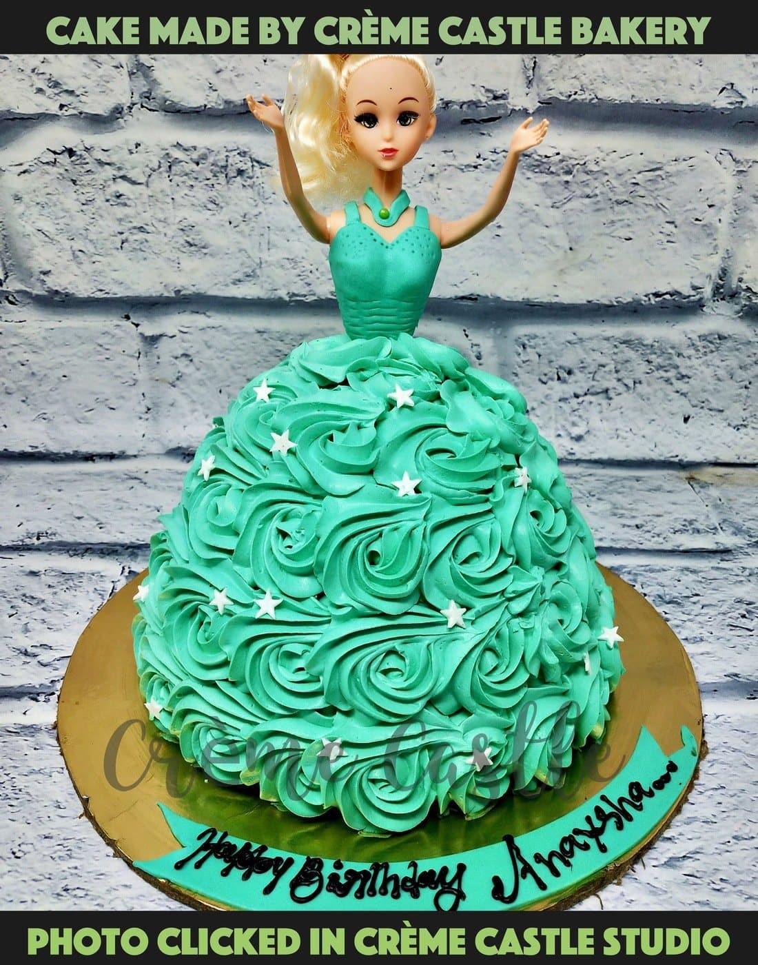 Birthday Cake Designs for Girls - Bluish Barbie Doll Cake ...
