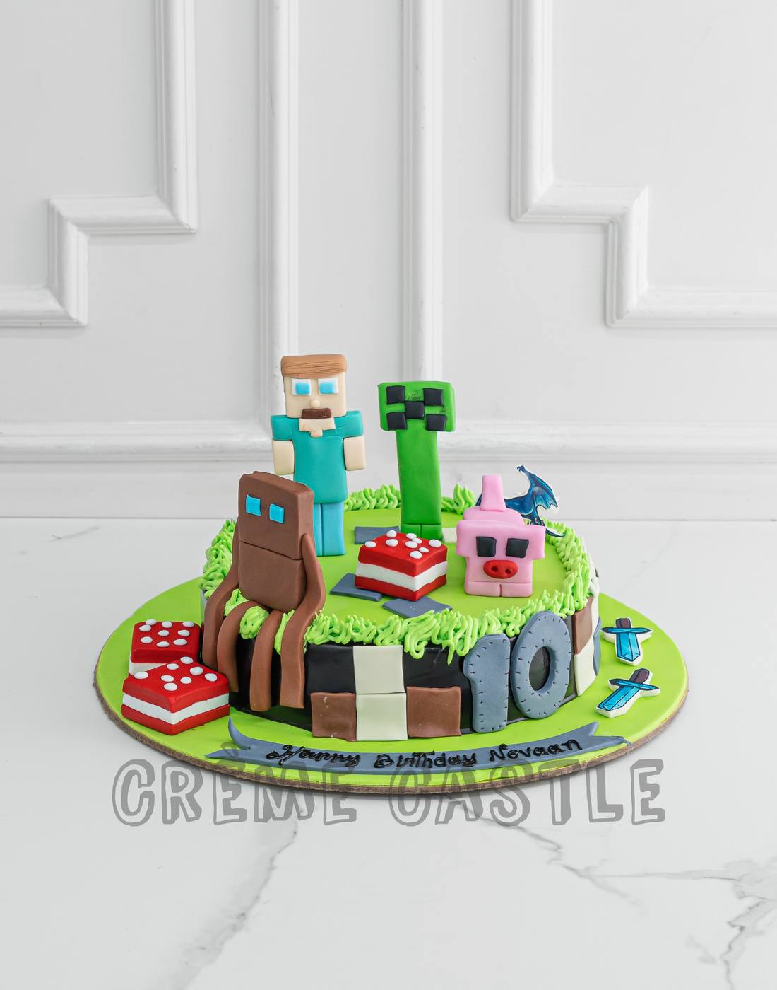 Minecraft Characters Cake. Computer Game Cake. Noida & Gurgaon ...