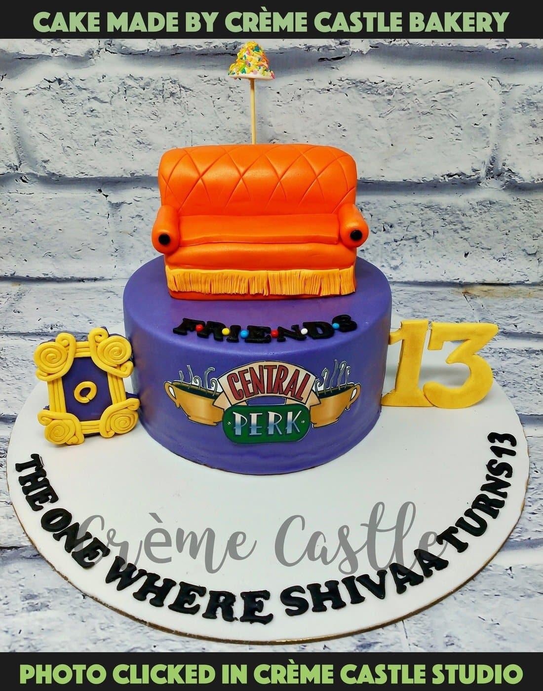 Friends Sofa Cake. TV Series theme cake. Noida & Gurgaon – Creme ...