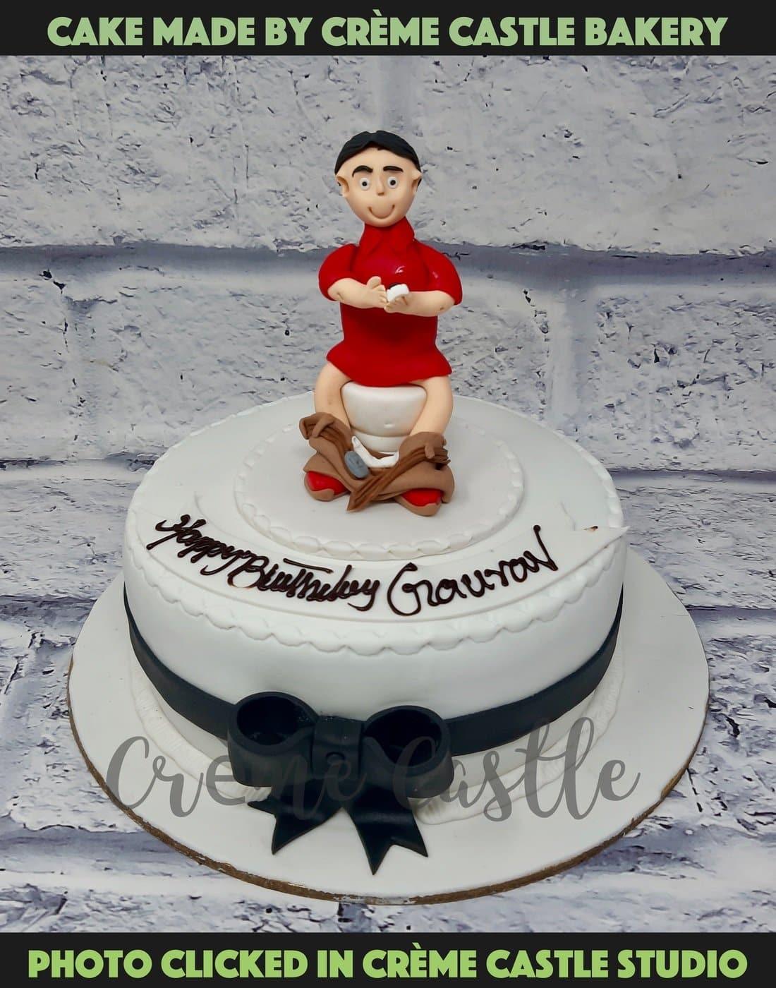 One of the funniest cakes that we have made in which a man in ...