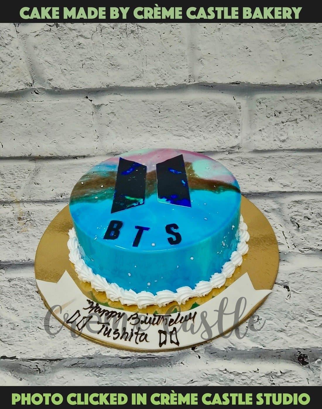 💜BTS theme cake💜 | Cake, Bts happy birthday, Themed cakes
