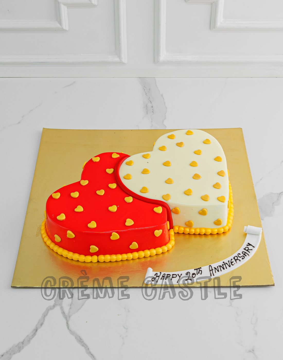 Buy Double Heart Cake Online – Creme Castle