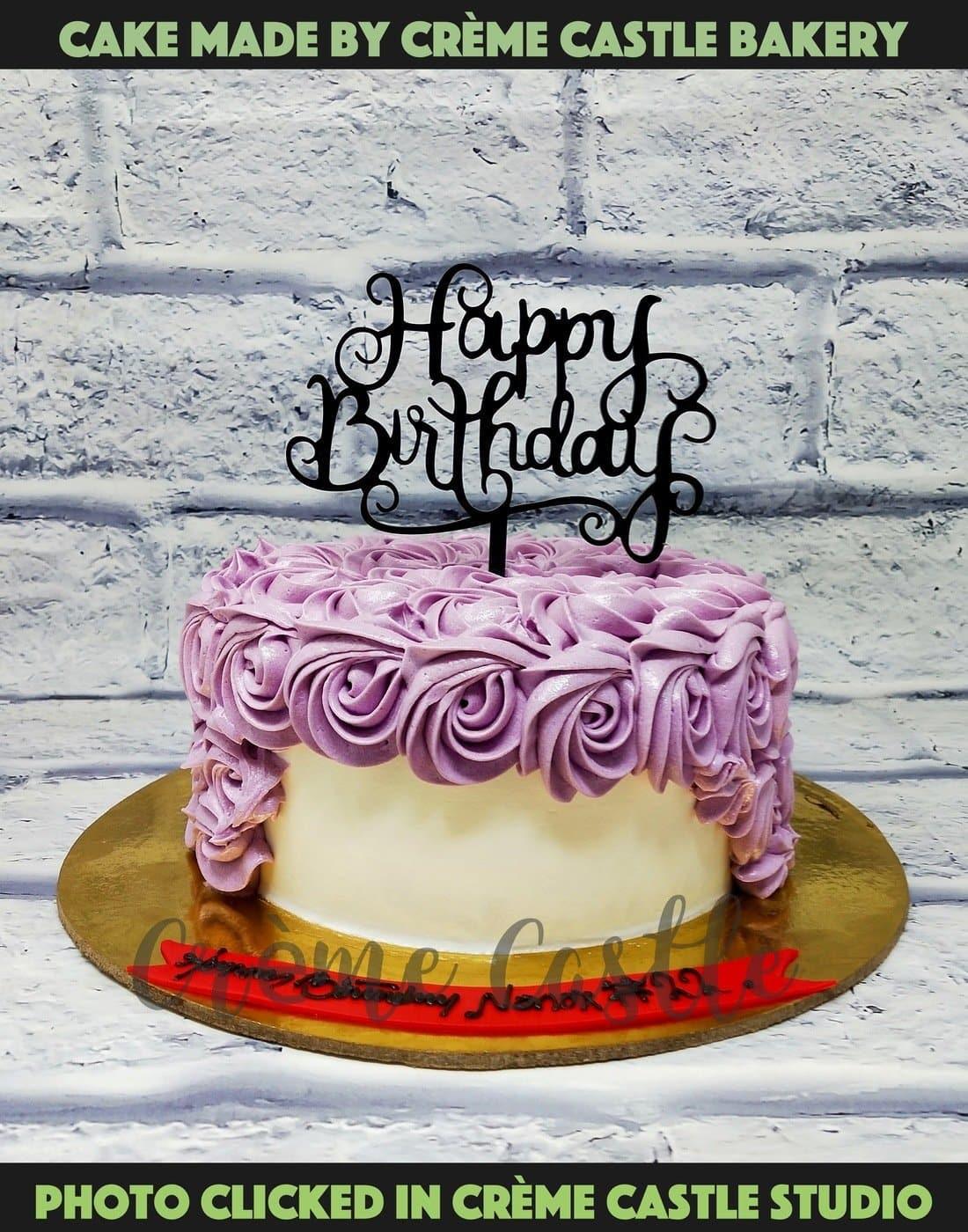 Purple Cream Cake. Customized Cake Bakery Near Me. Noida & Gurgaon ...