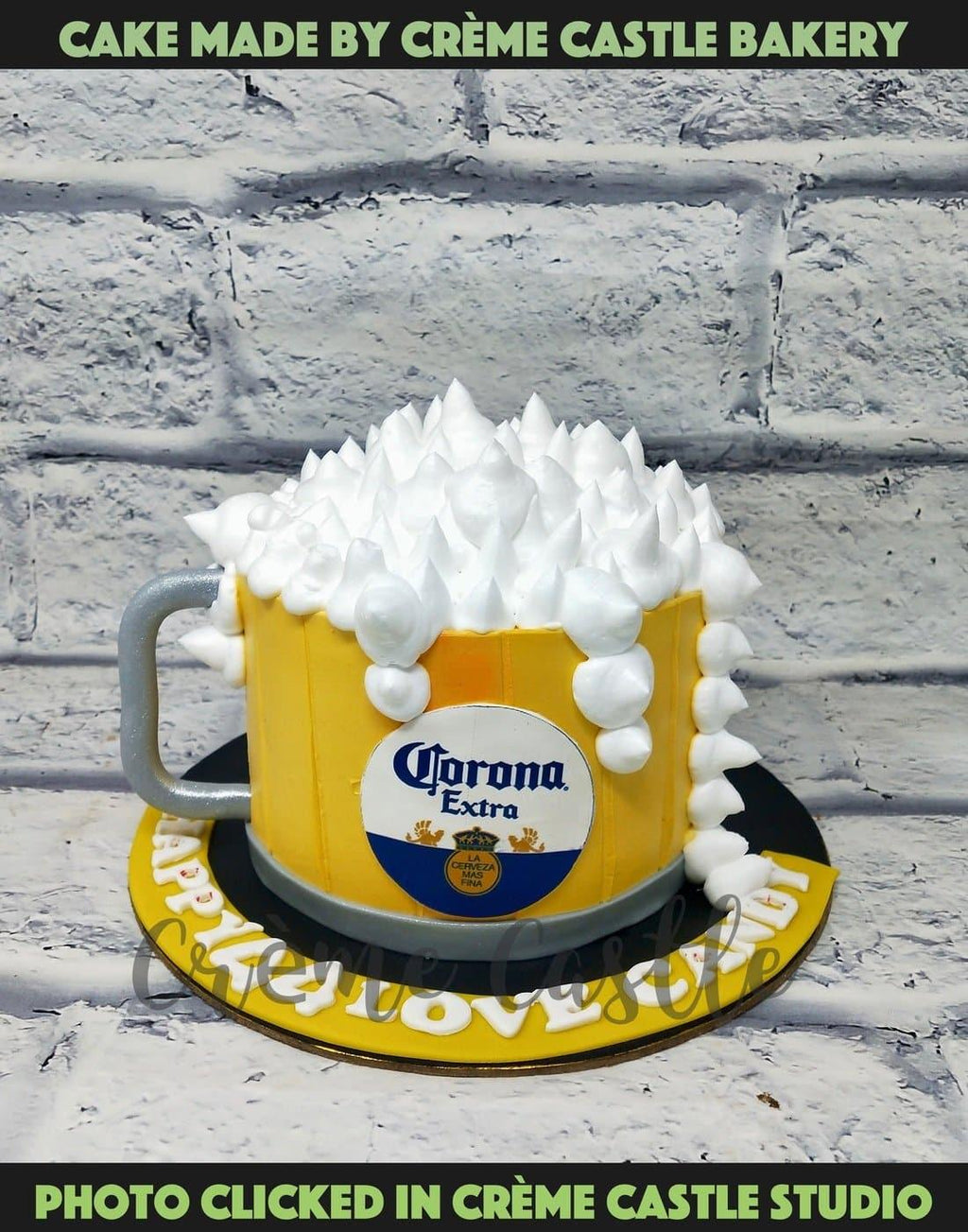 A cake for a true Corona Fan. The beer not the virus. – Creme Castle