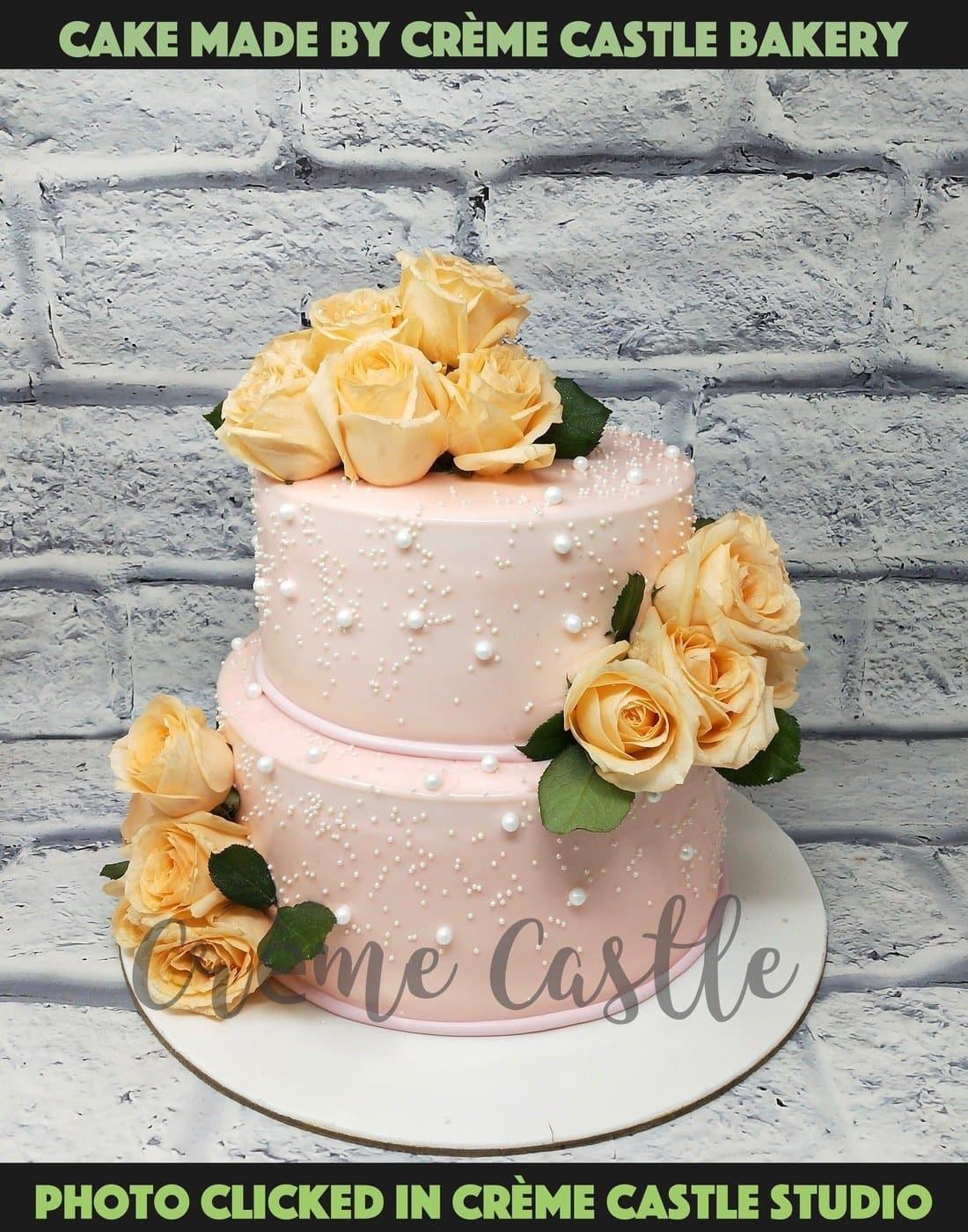 Orange Rose Cake. Wedding Cake. Engagement Cake. Noida Gurgaon ...