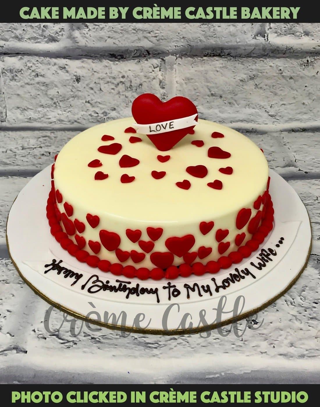 Heart Top Cake. Valentine Day Cake. Anniversary Cake. Noida ...