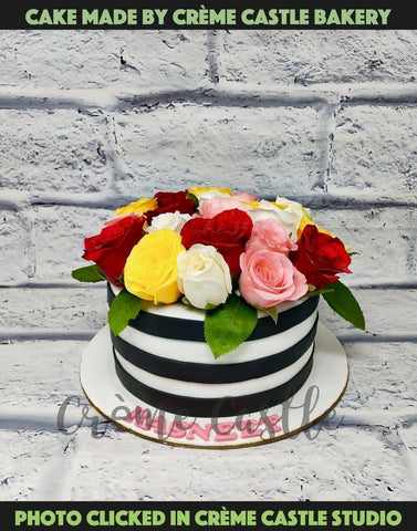 Simple Red Roses Cake