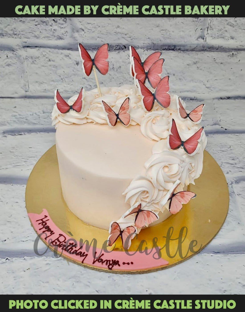 Butterfly Pink Cake Creme Castle